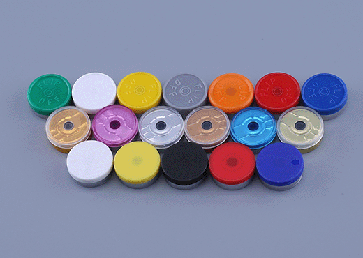 vial caps with multiple colors
